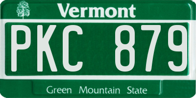 VT license plate PKC879