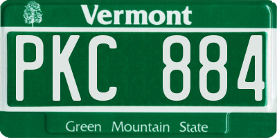 VT license plate PKC884