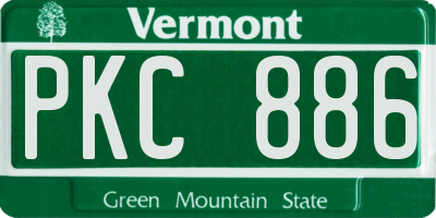 VT license plate PKC886