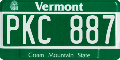 VT license plate PKC887