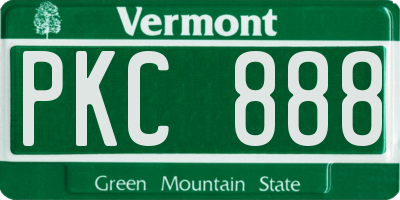 VT license plate PKC888