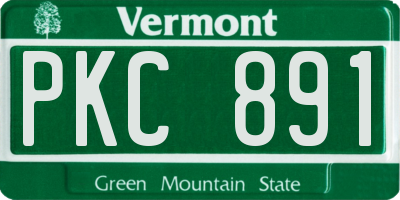 VT license plate PKC891