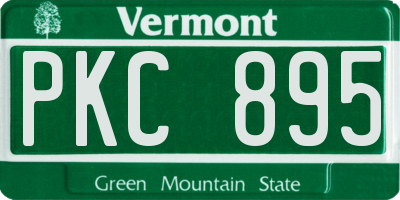 VT license plate PKC895