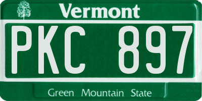 VT license plate PKC897