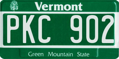 VT license plate PKC902