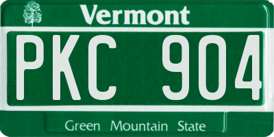 VT license plate PKC904