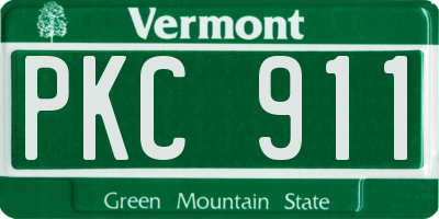 VT license plate PKC911