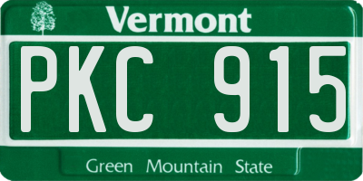 VT license plate PKC915