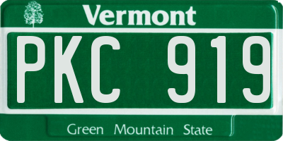 VT license plate PKC919