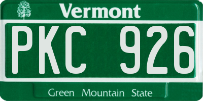 VT license plate PKC926
