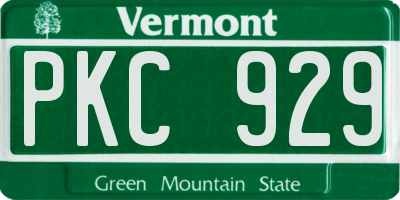 VT license plate PKC929