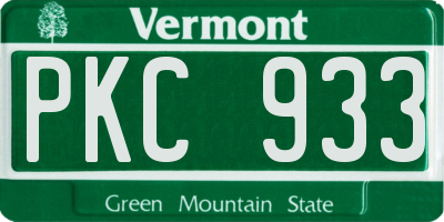 VT license plate PKC933