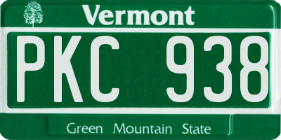VT license plate PKC938