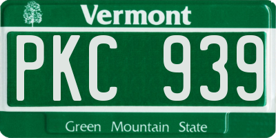 VT license plate PKC939