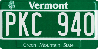 VT license plate PKC940