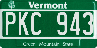 VT license plate PKC943