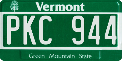 VT license plate PKC944