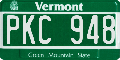 VT license plate PKC948