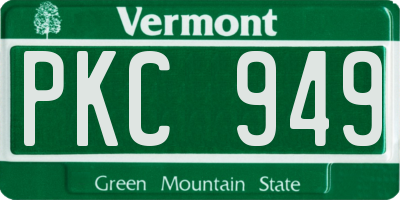 VT license plate PKC949