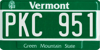VT license plate PKC951