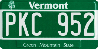 VT license plate PKC952