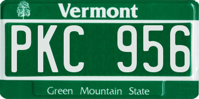 VT license plate PKC956