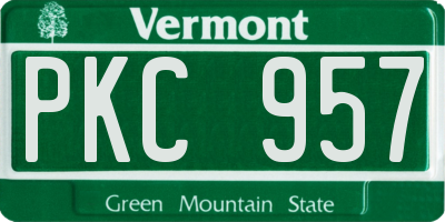 VT license plate PKC957