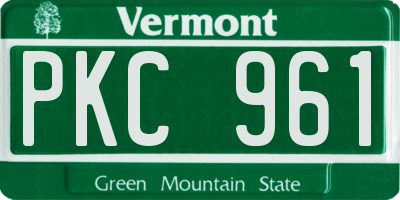 VT license plate PKC961