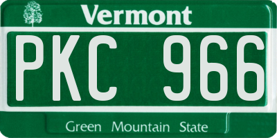 VT license plate PKC966