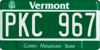 VT license plate PKC967