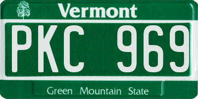 VT license plate PKC969