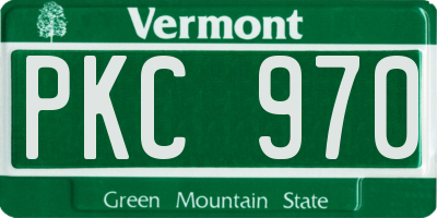 VT license plate PKC970