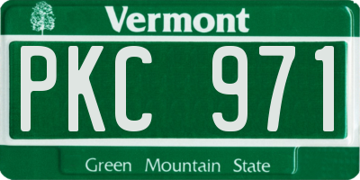 VT license plate PKC971