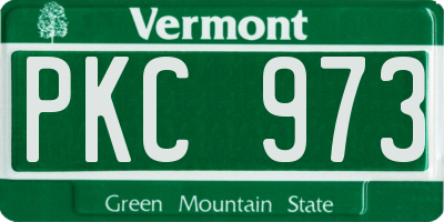 VT license plate PKC973