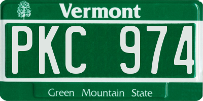 VT license plate PKC974