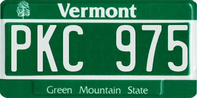 VT license plate PKC975