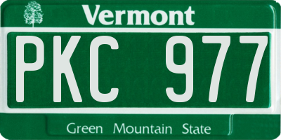 VT license plate PKC977