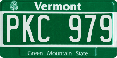VT license plate PKC979
