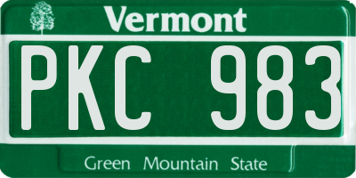 VT license plate PKC983