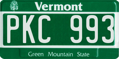 VT license plate PKC993