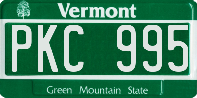 VT license plate PKC995