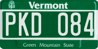 VT license plate PKD084