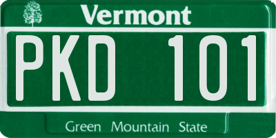 VT license plate PKD101