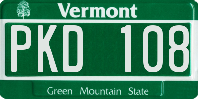 VT license plate PKD108