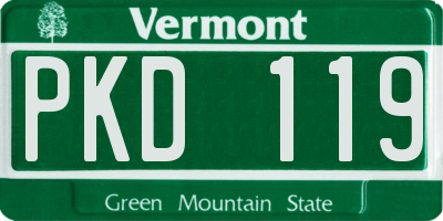 VT license plate PKD119