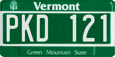 VT license plate PKD121