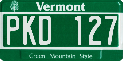 VT license plate PKD127