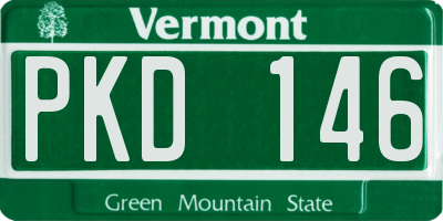 VT license plate PKD146