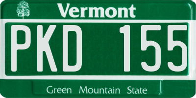 VT license plate PKD155