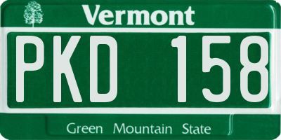 VT license plate PKD158